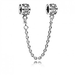 Pandora Jewelry Silver Floral Safety Chain - Pandora Jewelry 790385