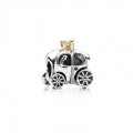 Pandora Jewelry Fairytale Carriage Silver & Gold Charm - Pandora Jewelry 790598P