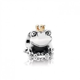 Pandora Jewelry Frog Prince Silver & Gold Charm - Pandora Jewelry 791118