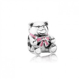 Pandora Jewelry "It's A Girl" Teddy Bear Charm-Pink Enamel 791124EN24
