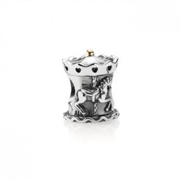 Pandora Jewelry Carousel Silver and Gold Charm - Pandora Jewelry 791236