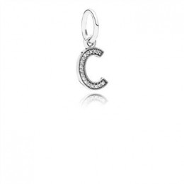 Pandora Jewelry Letter C Dangle Charm-Clear CZ 791315CZ