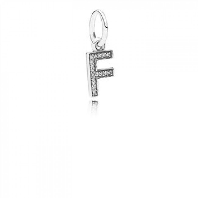 Pandora Jewelry Letter F Dangle Charm-Clear CZ 791318CZ