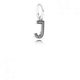 Pandora Jewelry Letter J Dangle Charm-Clear CZ 791322CZ