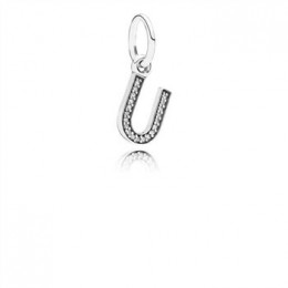 Pandora Jewelry Letter U Dangle Charm-Clear CZ 791333CZ
