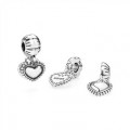 Pandora Jewelry My Special Sister Silver Hanging Hearts Charm - Pandora Jewelry 791383