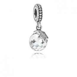 Pandora Jewelry Light of the Moon Zirconia & Silver Hanging Charm - Pandora Jewelry 791392CZ