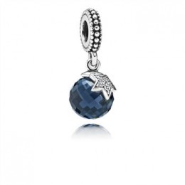 Pandora Jewelry Light of the Moon Blue Zirconia Hanging Charm - Pandora Jewelry 791392NBC