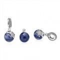 Pandora Jewelry Light of the Moon Blue Zirconia Hanging Charm - Pandora Jewelry 791392NBC