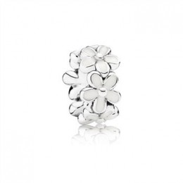 Pandora Jewelry Darling Daisies Spacer-White Enamel 791495EN12
