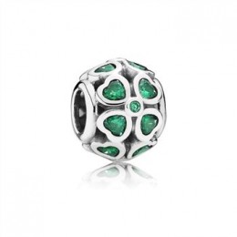 Pandora Jewelry Green Lucky Clover-Dark Green CZ 791496CZN
