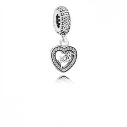 Pandora Jewelry Center of My Heart-Clear CZ 791521CZ
