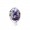 Pandora Jewelry Abstract faceted fritt silver charm with blue-white and brown MURANO GLASS 791609