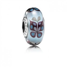 Pandora Jewelry Butterfly Kisses Blue Glass Charm - Pandora Jewelry 791622