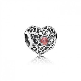 Pandora Jewelry January Signature Heart Charm-Garnet 791784GR