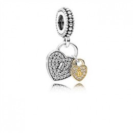 Pandora Jewelry Love Locks Dangle Charm-Clear CZ 791807cz