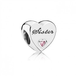 Pandora Jewelry Sister's Love Charm-Pink CZ 791946PCZ
