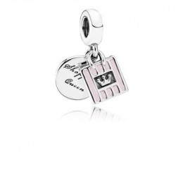 Pandora Jewelry Shopping Queen Dangle Charm-Soft Pink Enamel 791985EN40
