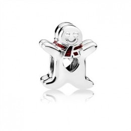 Pandora Jewelry Sweet Gingerbread Man Charm-Translucent Red Enamel 792002EN07