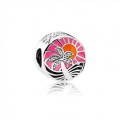 Pandora Jewelry Tropical Sunset Charm-Mixed Enamel & Clear CZ 792116ENMX