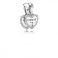 Pandora Jewelry Hearts of Friendship Pendant Charm 792147CZ