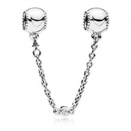 Pandora Jewelry Embossed Hearts Safety Chain 796457CZ