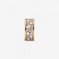 Pandora Jewelry Clear Pave Clip Charm Gold plated 768658C01