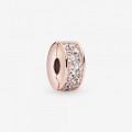Pandora Jewelry Clear Pave Clip Charm Rose gold plated 781817CZ