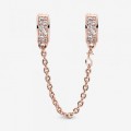 Pandora Jewelry Clear Pave Safety Chain Clip Charm Rose gold plated 786322CZ-05