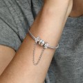 Pandora Jewelry Clear Sparkle Safety Chain Charm 798488C01