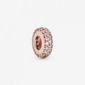 Pandora Jewelry Clear Sparkle Spacer Charm Rose gold plated 781359CZ