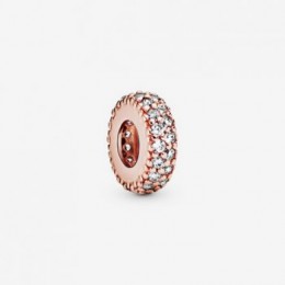 Pandora Jewelry Clear Sparkle Spacer Charm Rose gold plated 781359CZ
