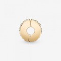 Pandora Jewelry Clear Sparkling Row Clip Charm Gold 759518C01