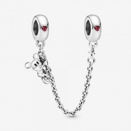 Pandora Jewelry Disney-Climbing Mickey Safety Chain-Red CZ 797173CZR