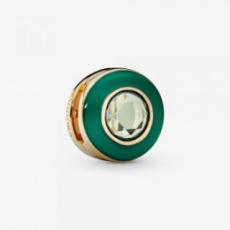 Pandora Jewelry Green Circle Clip Charm - FINAL SALE 768715C01