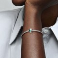 Pandora Jewelry Green Round Solitaire Clip Charm 799204C03