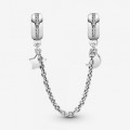 Pandora Jewelry Half Moon and Star Safety Chain Charm 797512CZ