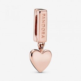 Pandora Jewelry Heart Dangle Clip Charm Rose gold plated 787643