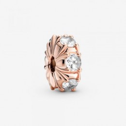 Pandora Jewelry Long Pronged Sparkling Clip Charm Rose gold plated 780046C01