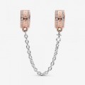 Pandora Jewelry Logo Safety Chain Clip Charm Two-tone 782057CZ