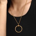 Pandora Jewelry Moments Medium O Pendant Gold plated 368735C00