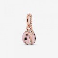 Pandora Jewelry Pink Ladybug Pendant 387909EN160