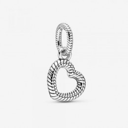 Pandora Jewelry Snake Chain Pattern Open Heart Pendant 399094C00