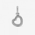 Pandora Jewelry Snake Chain Pattern Open Heart Pendant 399094C00