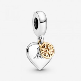 Pandora Jewelry Two-tone Family Tree & Heart Dangle Charm 799366C00