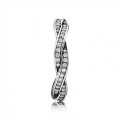 Pandora Jewelry Twist Of Fate Stackable Ring-Clear CZ 190892CZ