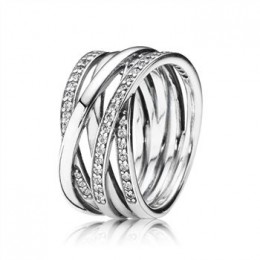 Pandora Jewelry Entwined Ring-Clear CZ 190919CZ