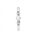 Pandora Jewelry Petite Luminous Leaves Ring-White Pearl & Clear CZ 190964P