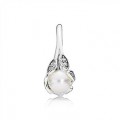 Pandora Jewelry Luminous Leaves Ring-White Pearl & Clear CZ 190967P