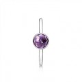 Pandora Jewelry February Droplet Ring-Synthetic Amethyst 191012SAM
